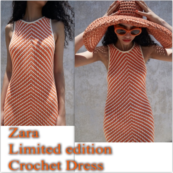 Zara Limited edition Crochet dress NWT - Picture 10 of 16